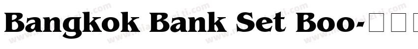 Bangkok Bank Set Boo字体转换